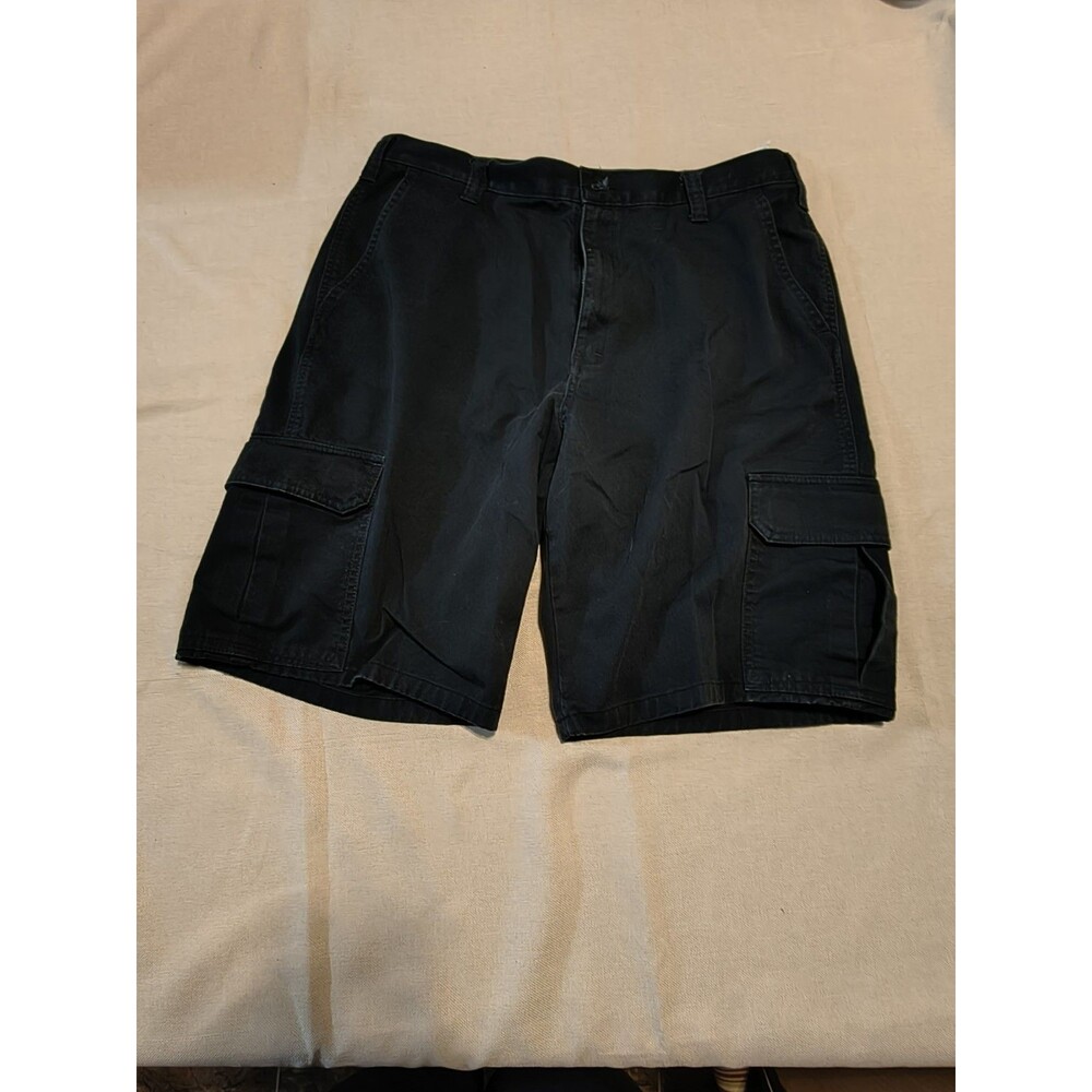 Dickies Flex CARGO Shorts Mens 34 Navy  WORK WEAR Utility Used
